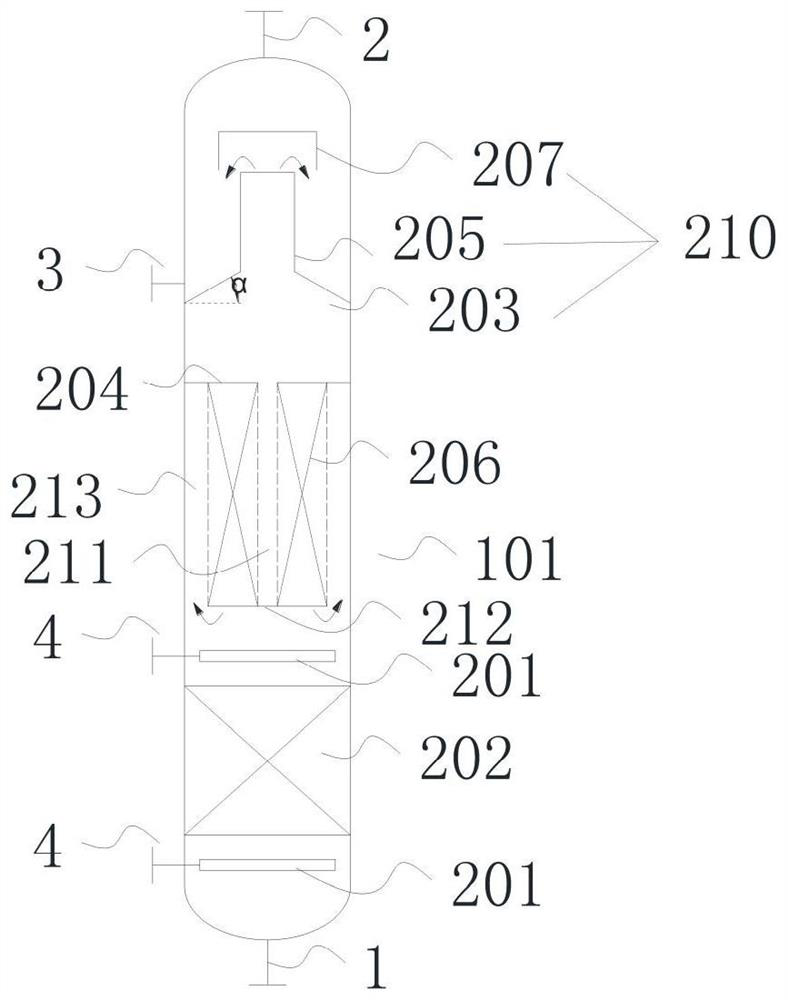 Lower feeding hydrogenation reactor and liquid phase hydrogenation method