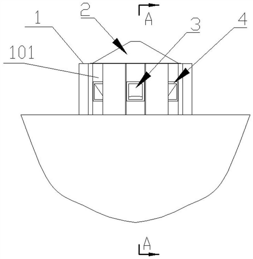 Auxiliary explosion-proof system for coal mine air shaft