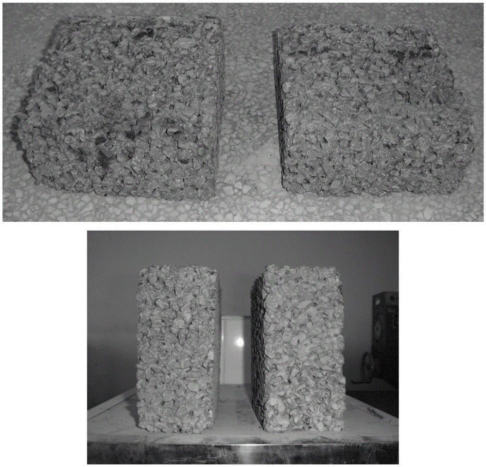 Preparation method and application for fly ash based polymer cementing material and porous concrete material