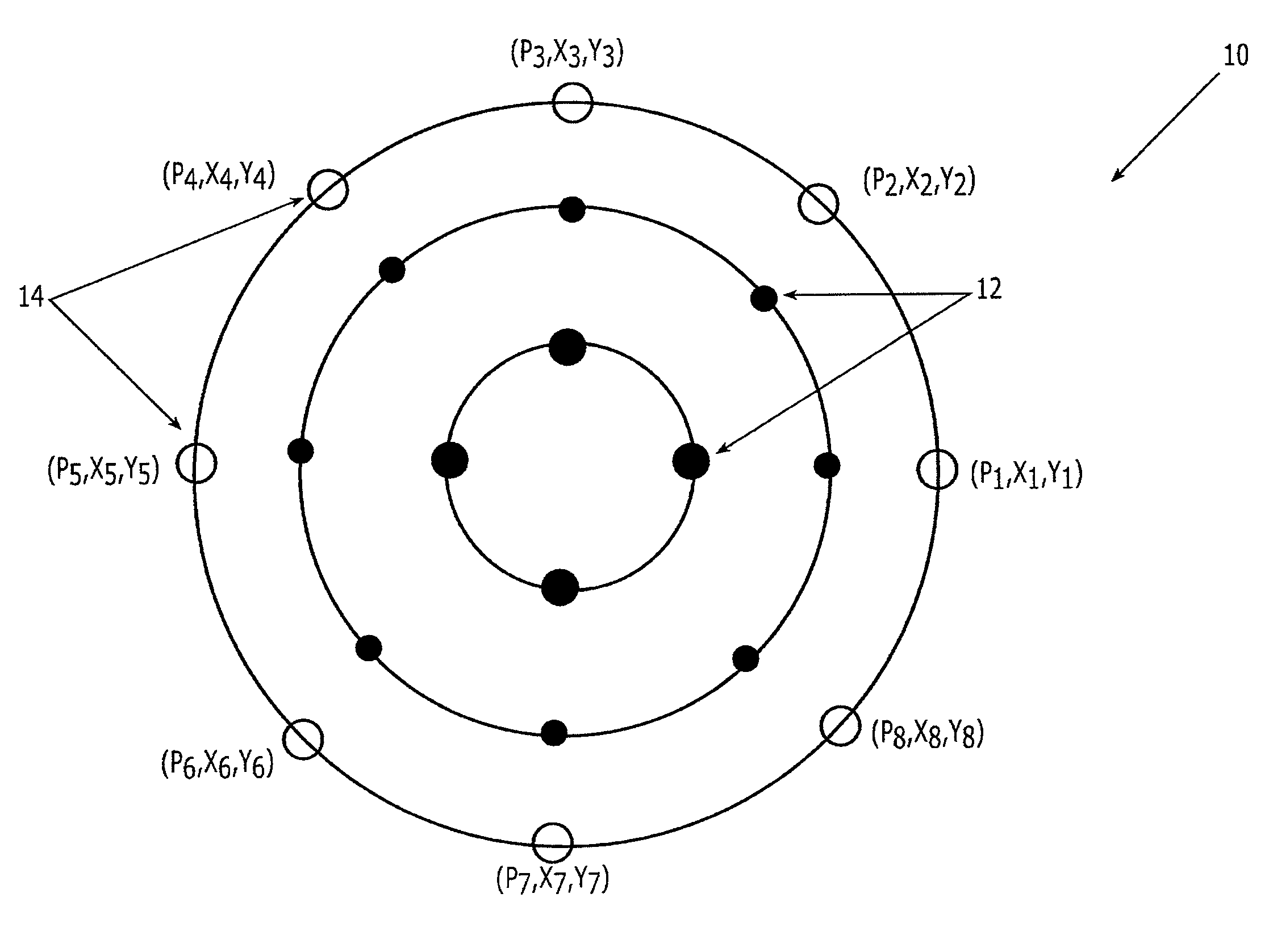 System and method for determining the beam center location of an antenna