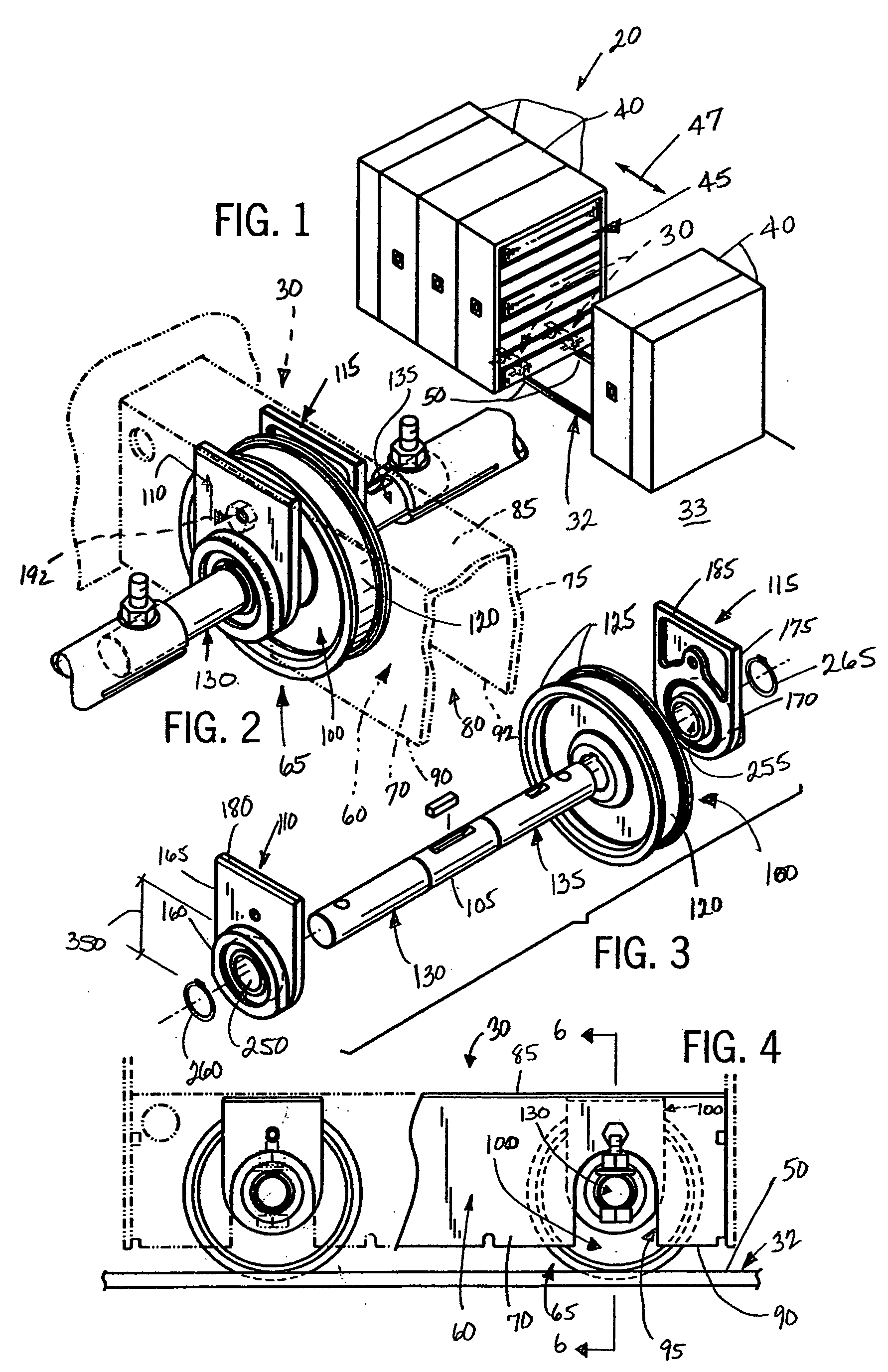 Modular wheel assembly for a carriage in a mobile storage system