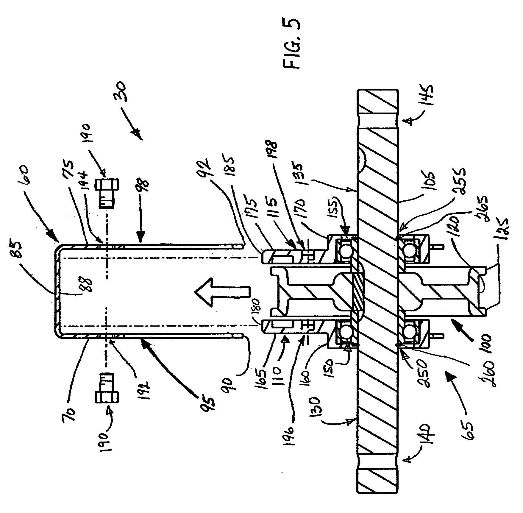 Modular wheel assembly for a carriage in a mobile storage system