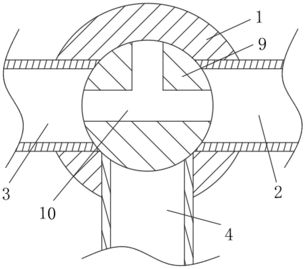 Double-cavity bronchial cannula locking structure