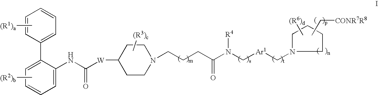 Biphenyl compounds useful as muscarinic receptor antagonists