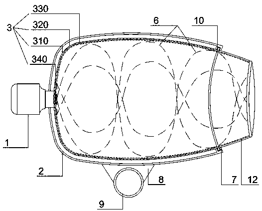 Pot body combining device of fully automatic cooking machine