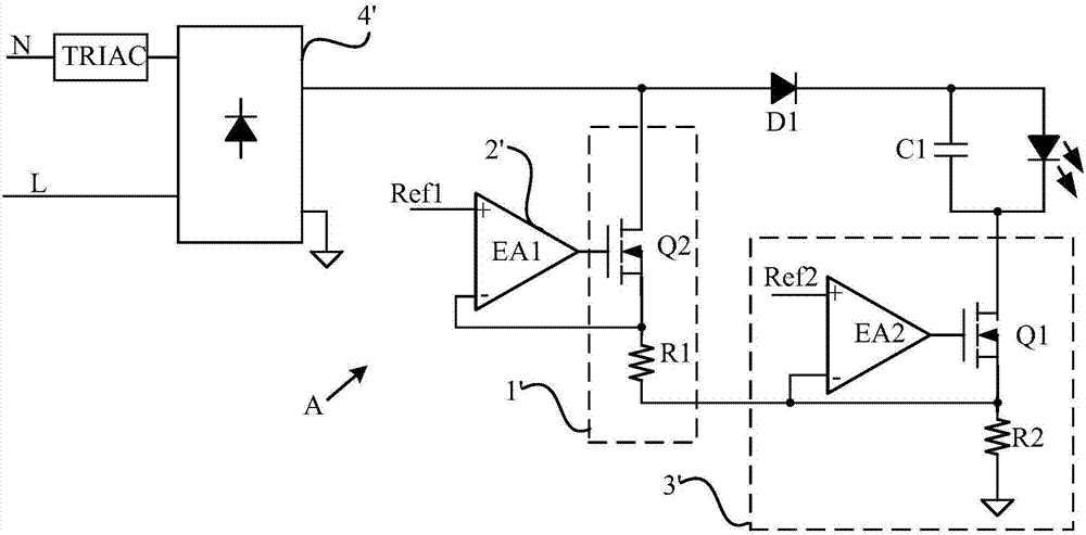 Circuit module, dimmable LED driving circuit and control method