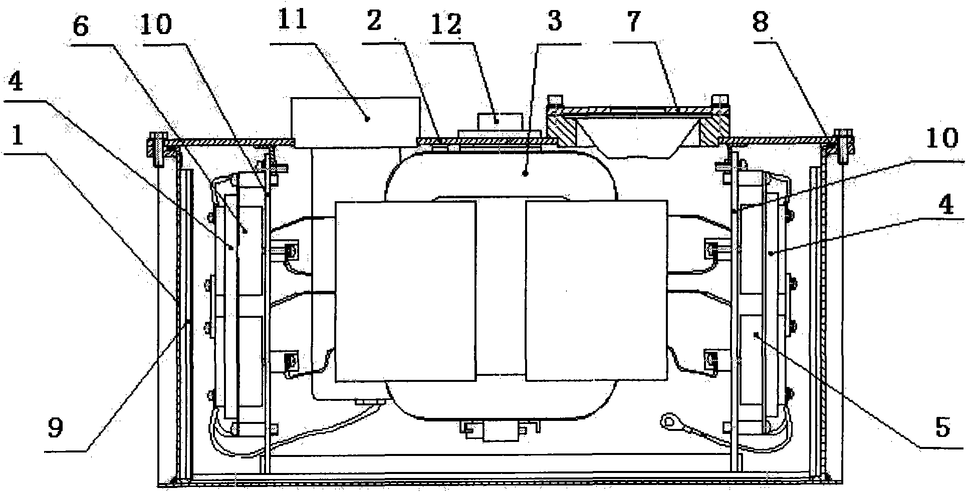 High-frequency and high-voltage oil tank with single bed and single tube