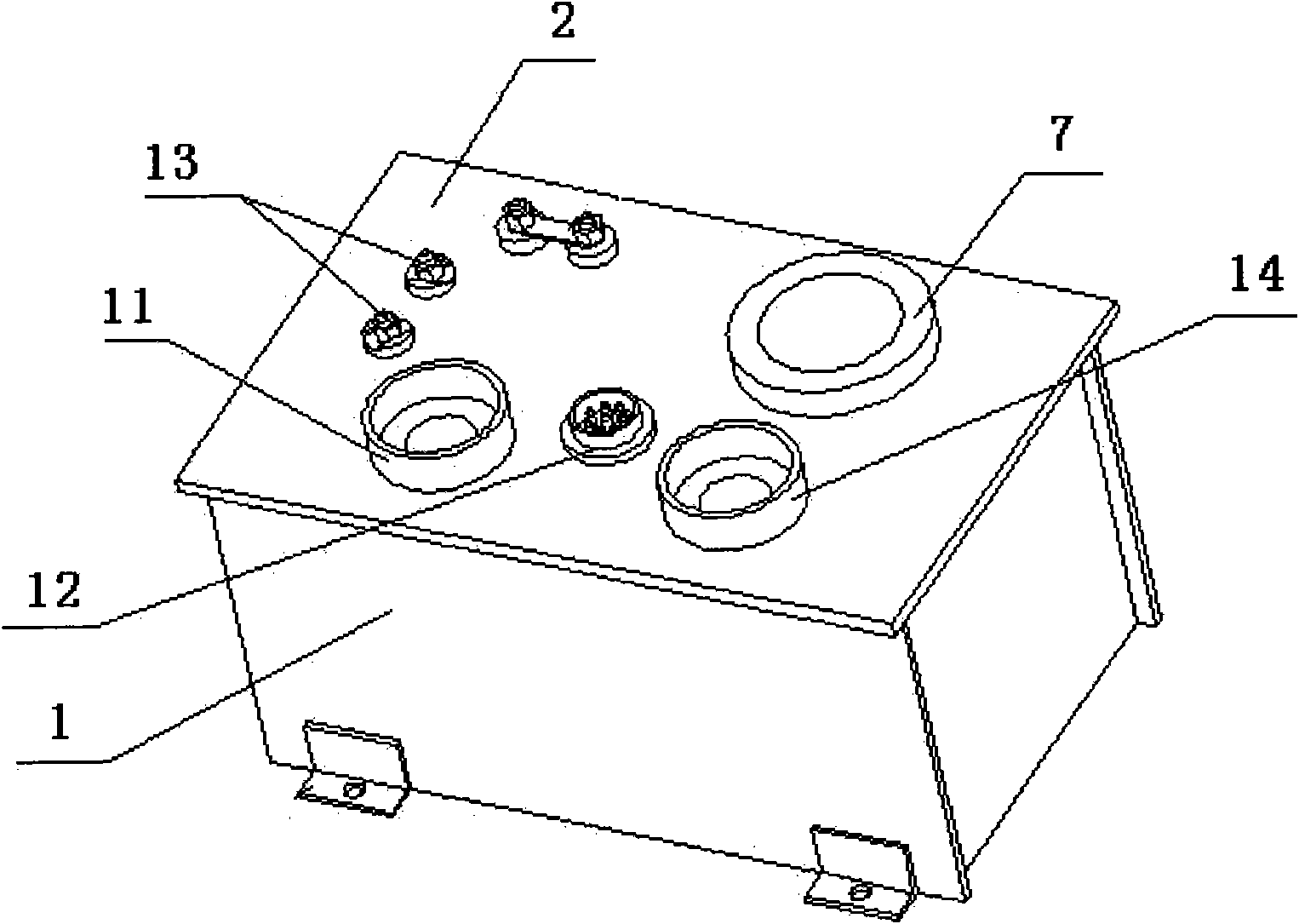 High-frequency and high-voltage oil tank with single bed and single tube