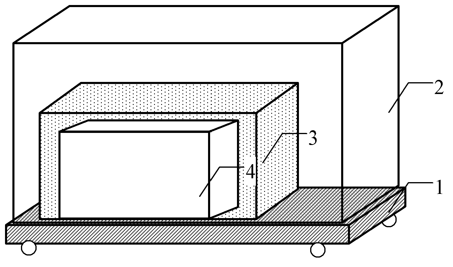 Laser-device separated type double-cavity excimer laser device complete-device frame system