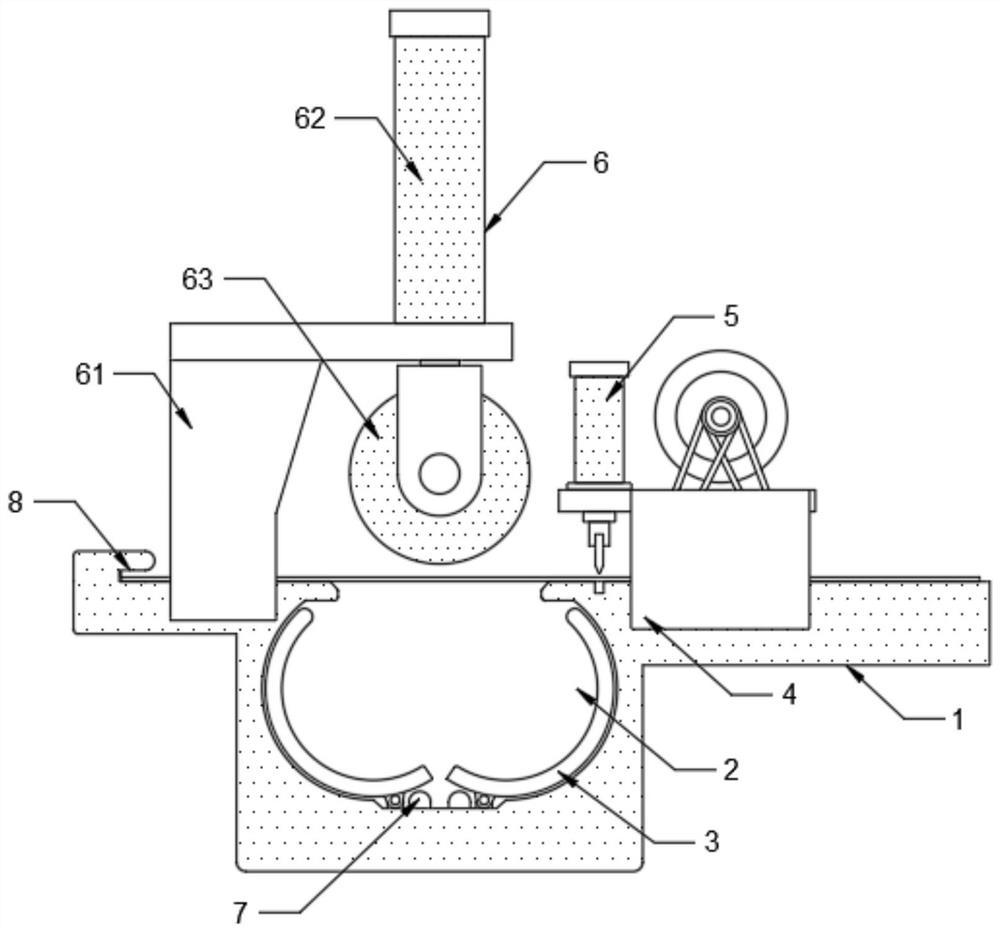 Stamping device for hardware fitting machining and using method