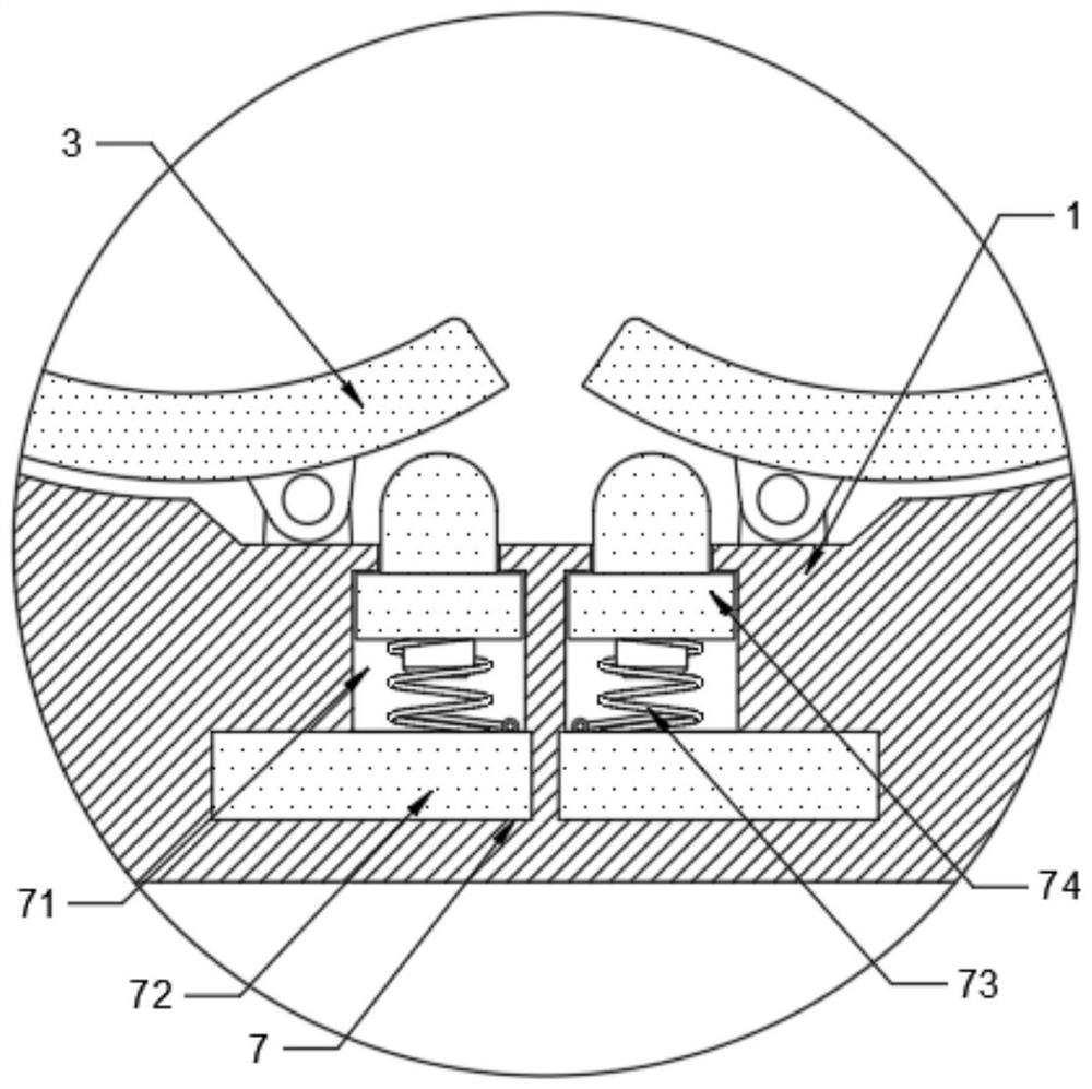 Stamping device for hardware fitting machining and using method