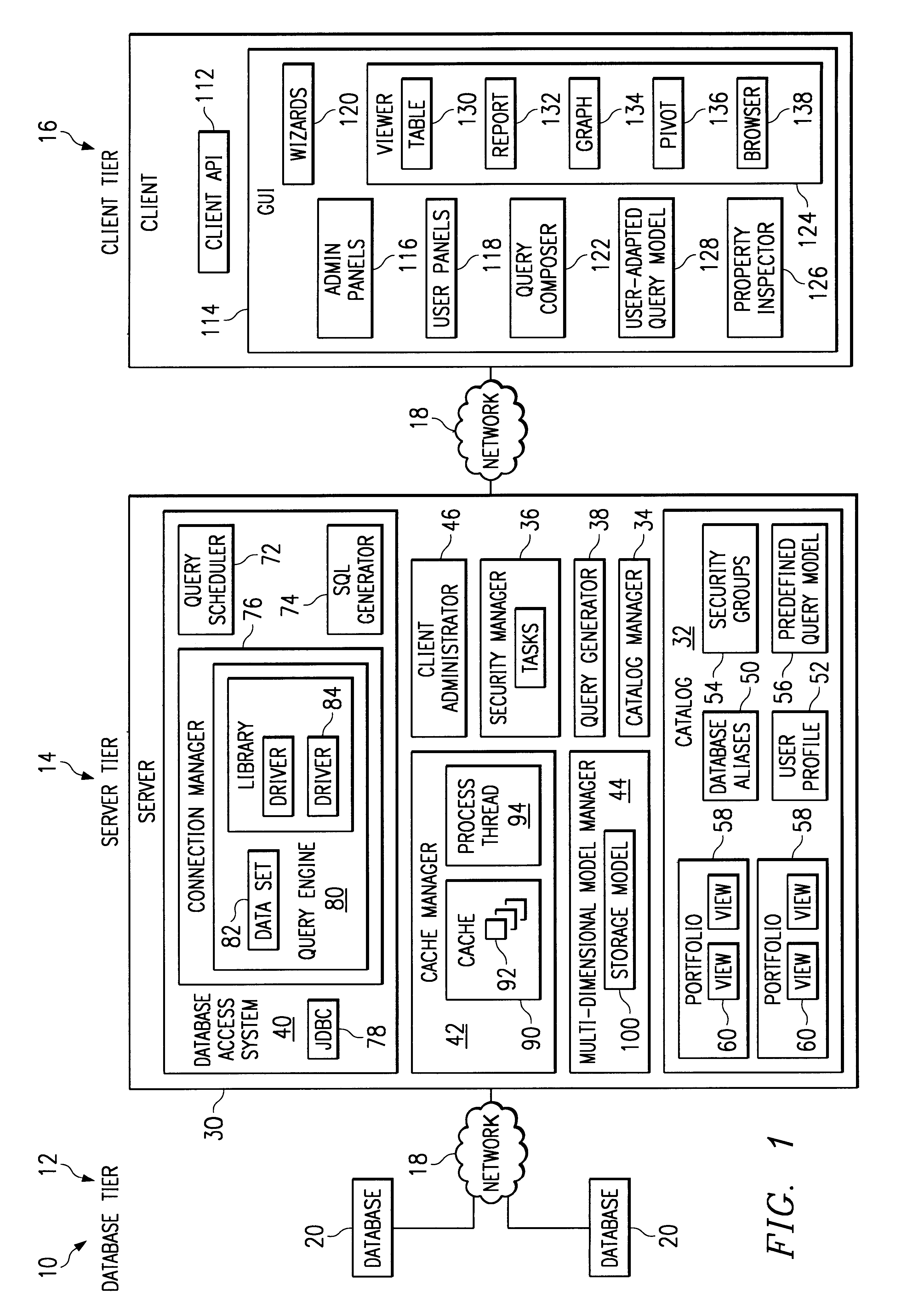 Modular method and system for performing database queries