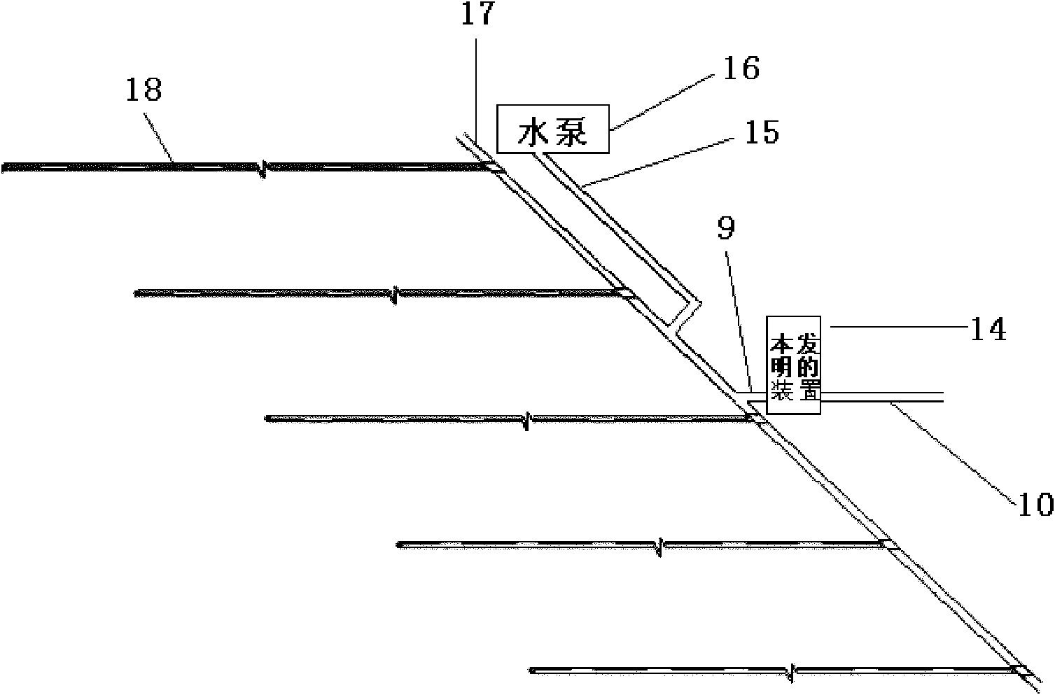 Device for automatically controlling irrigation and water draining of paddy field