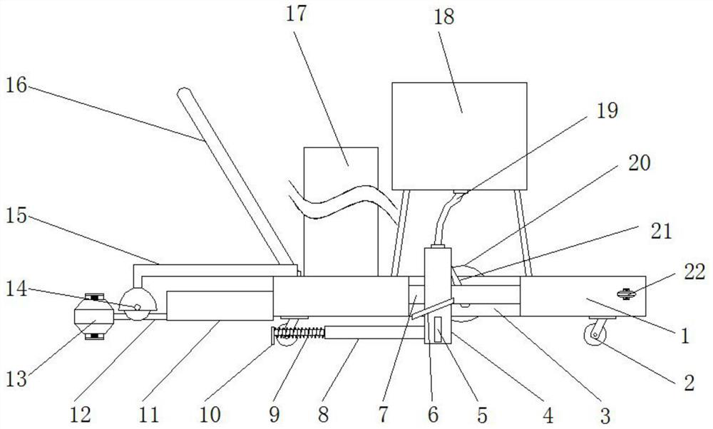 Building skirting line laying machine