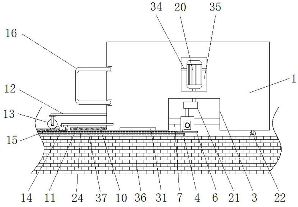 Building skirting line laying machine