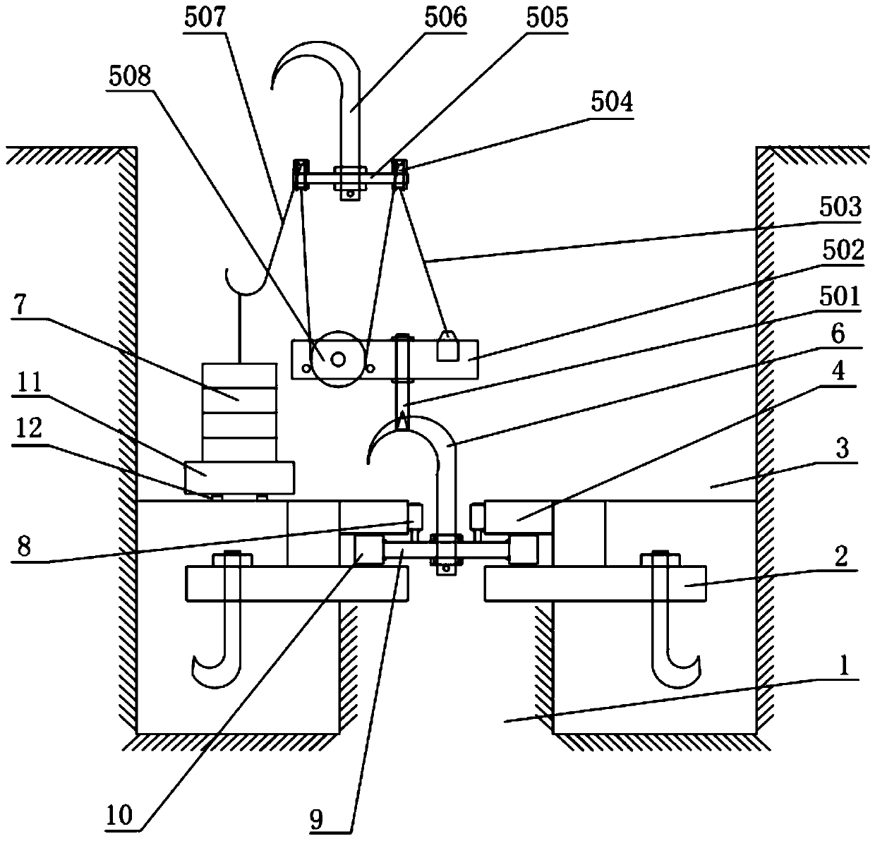 Electric hoist test power-enhanced weight system and using method thereof