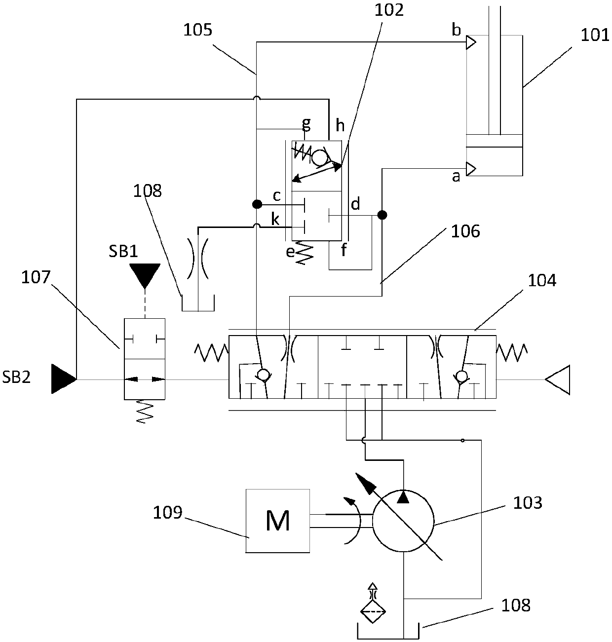 A hydraulic regeneration system for excavator arm