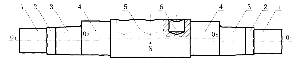 Arranged hole type self-balancing eccentric shaft