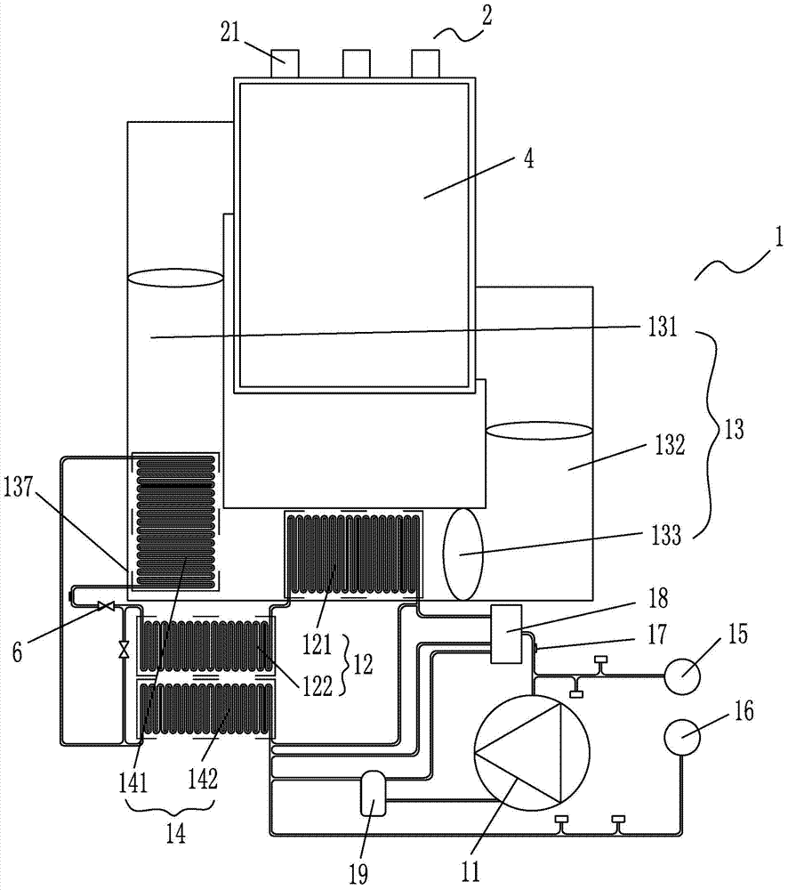 Heat pump-microwave combined drying device