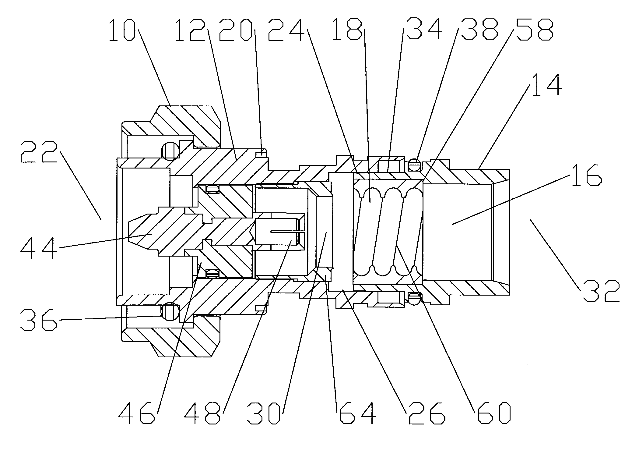 Connector with Corrugated Cable Interface Insert