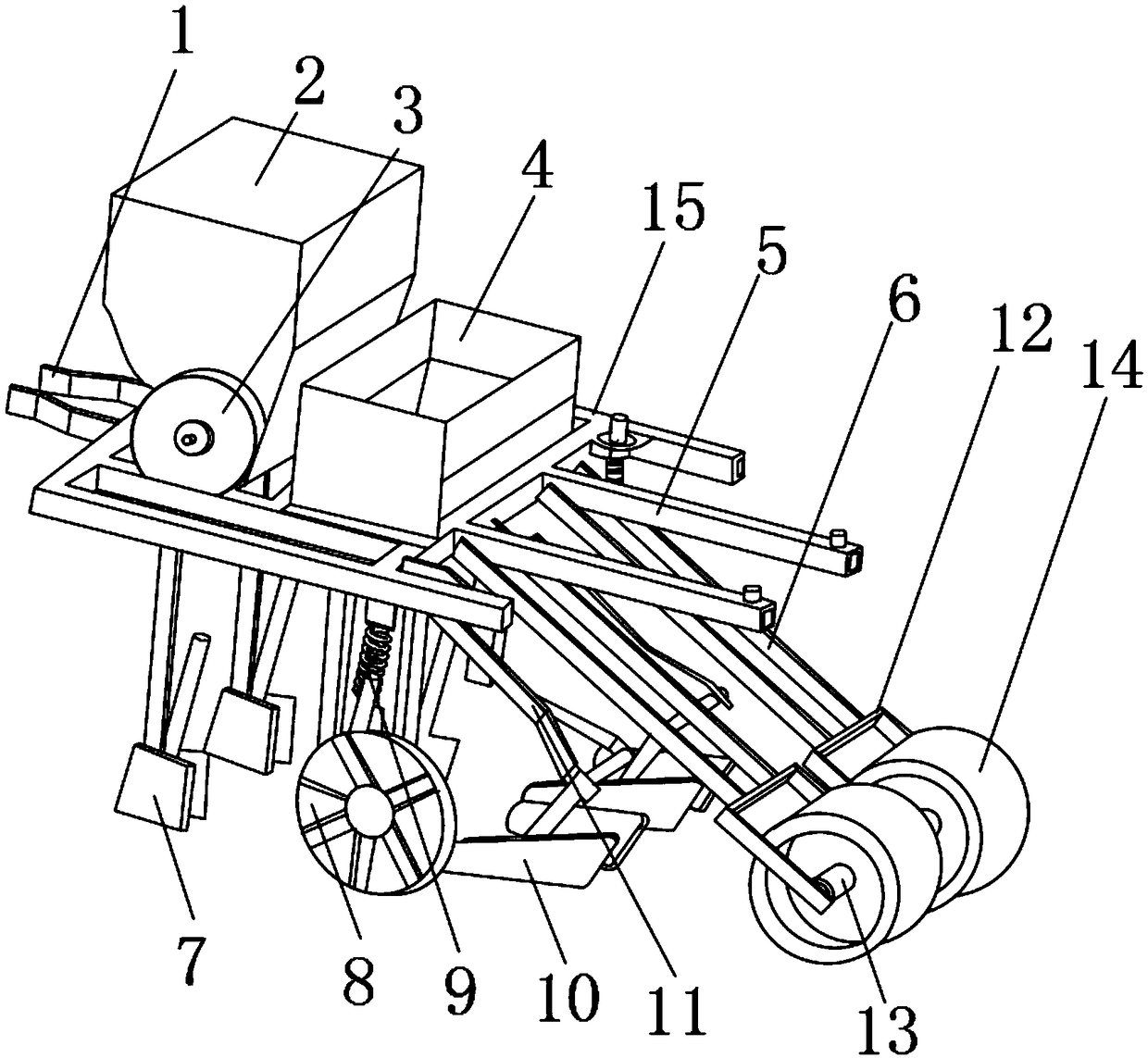 Seeder with damping function