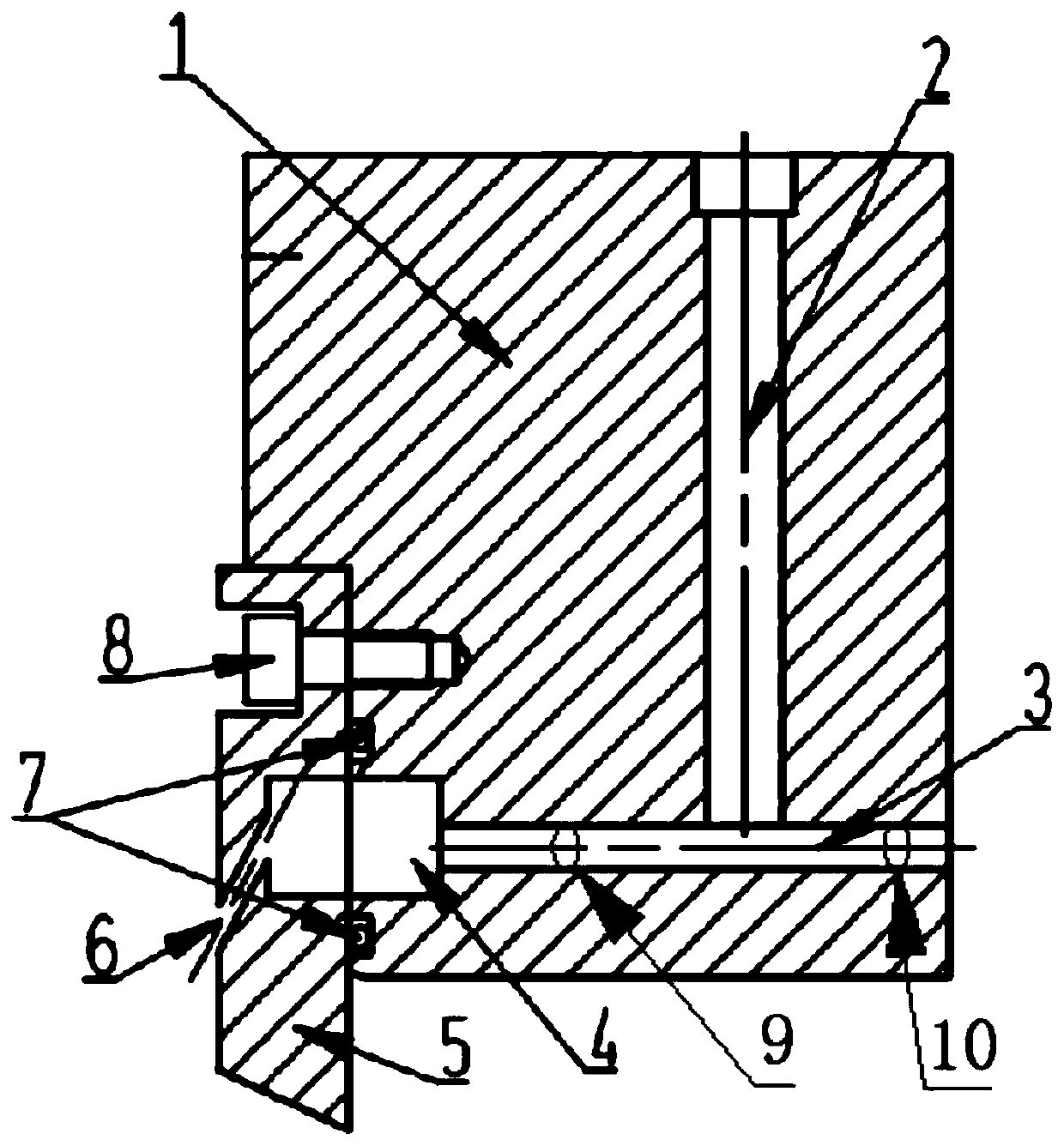 A turbocharger pressure gas balance system structure