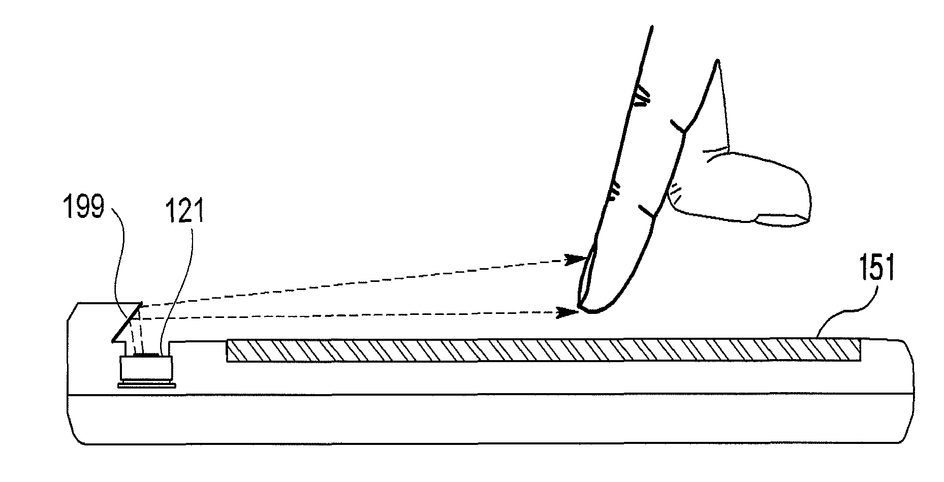 Mobile terminal capable of recognizing fingernail touch and method of controlling the operation thereof