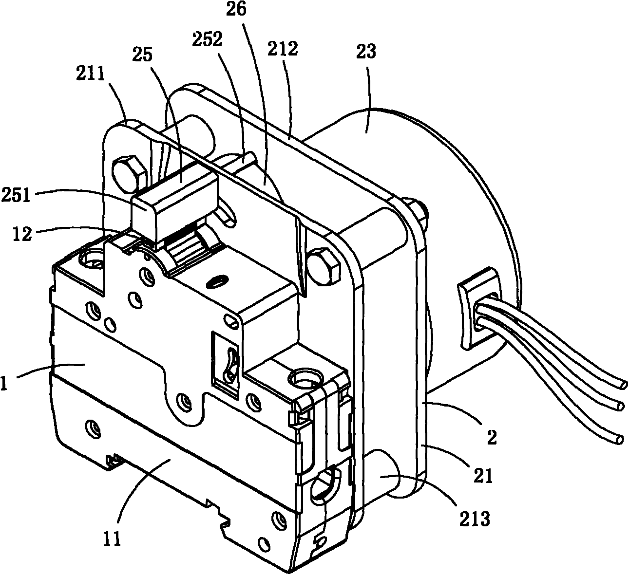 Miniature electric switch-on-off type circuit breaker