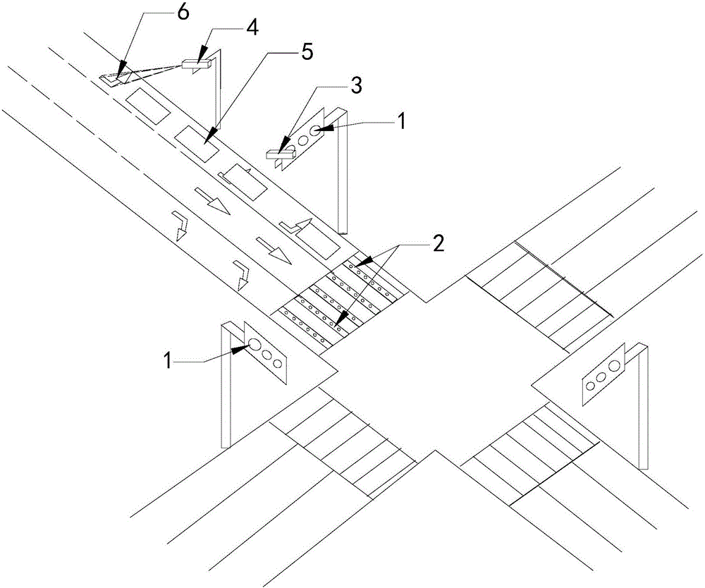 Intersection traffic guide system