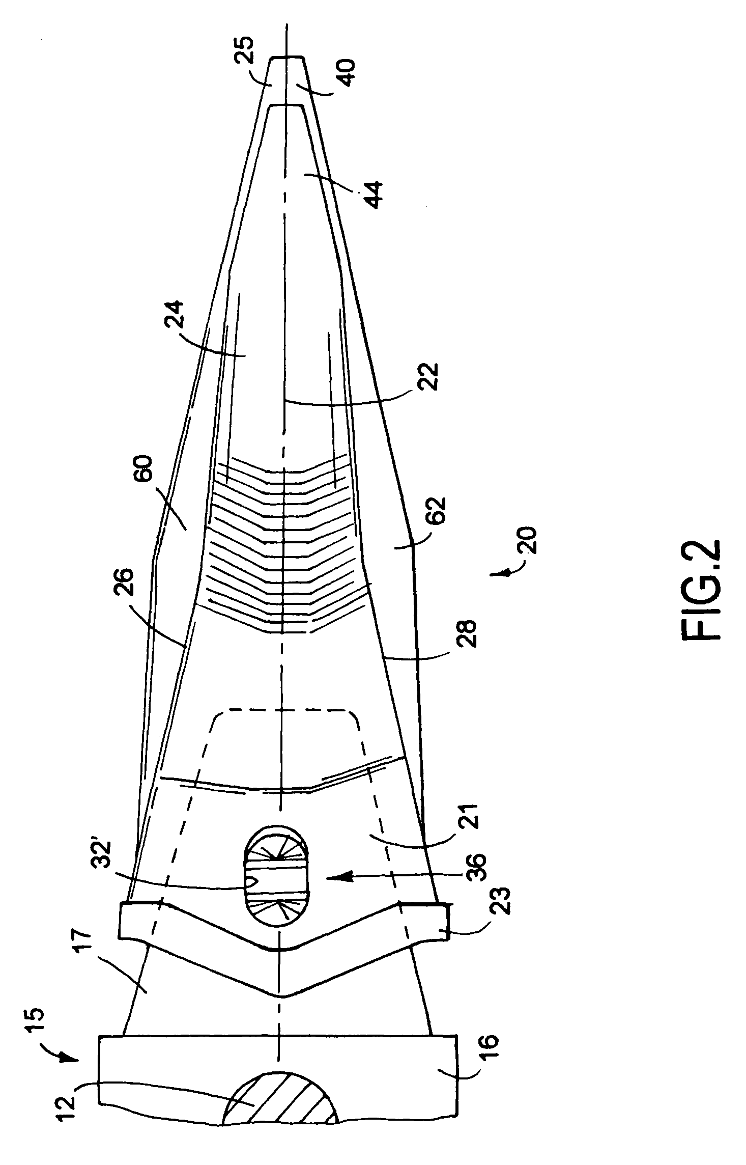 Ground engaging digging tooth