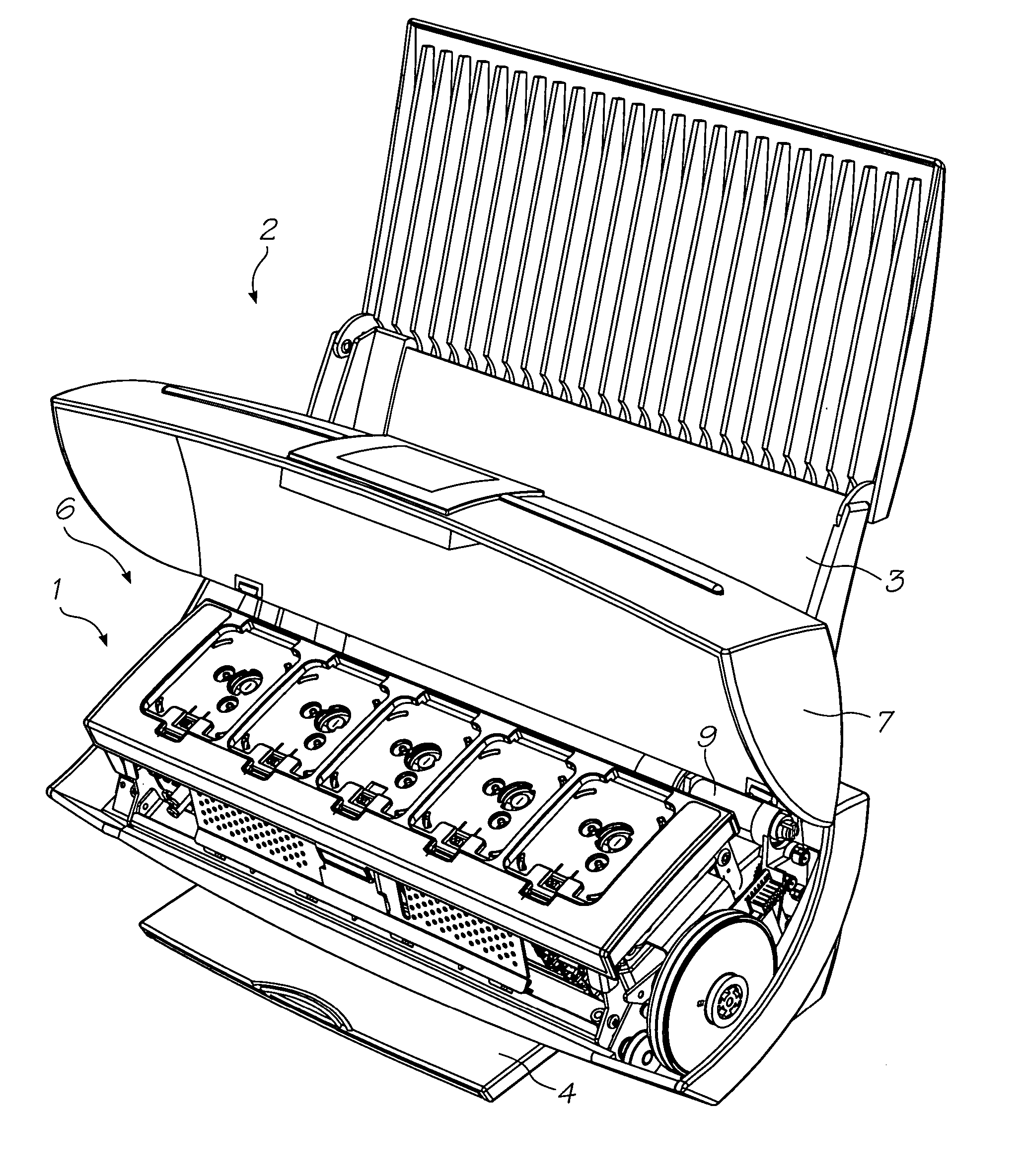 Inkjet printhead with electrical disconnection of printhead prior to removal