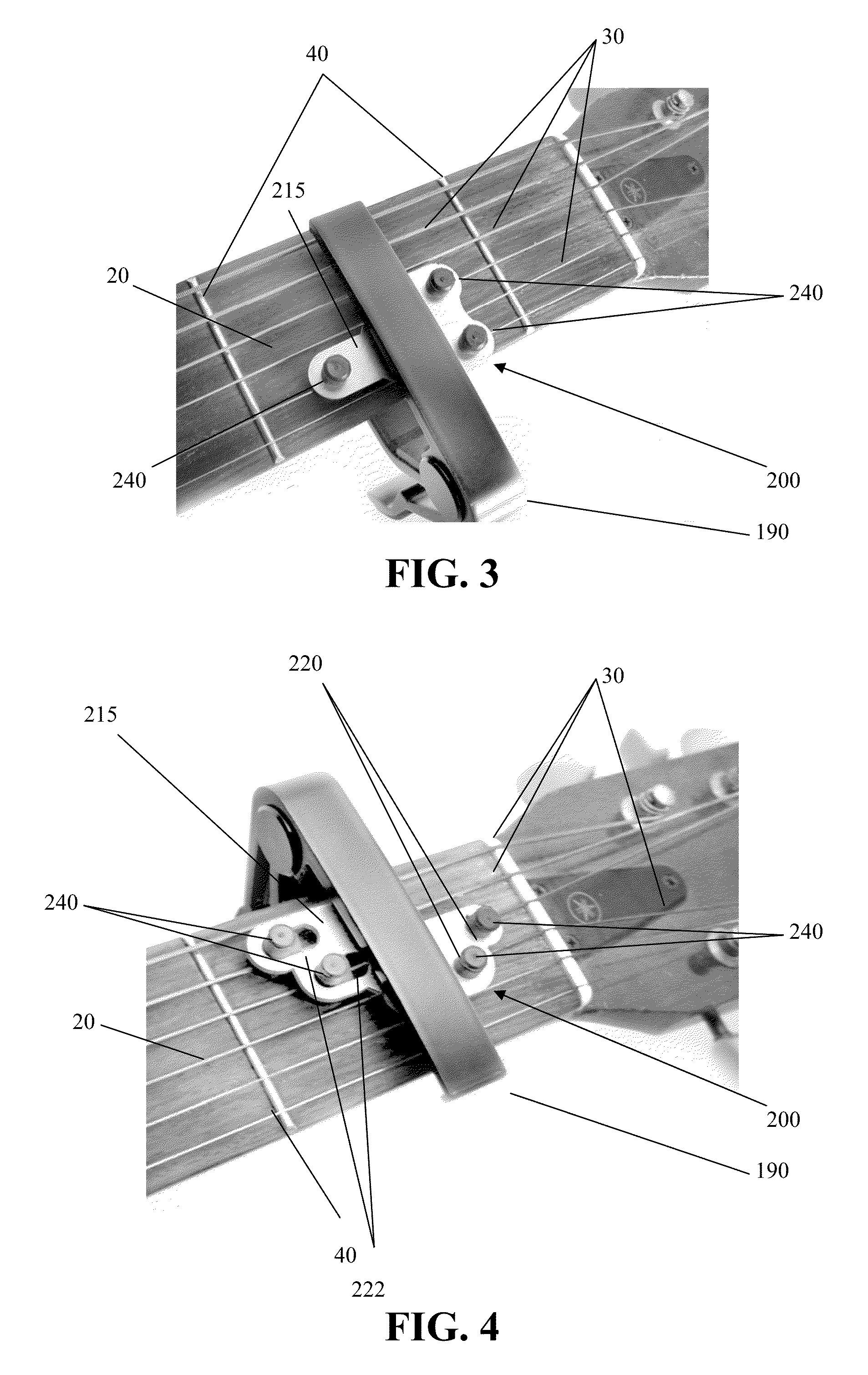 String depressing device for a stringed musical instrument