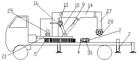 Cable pay-off specialized vehicle