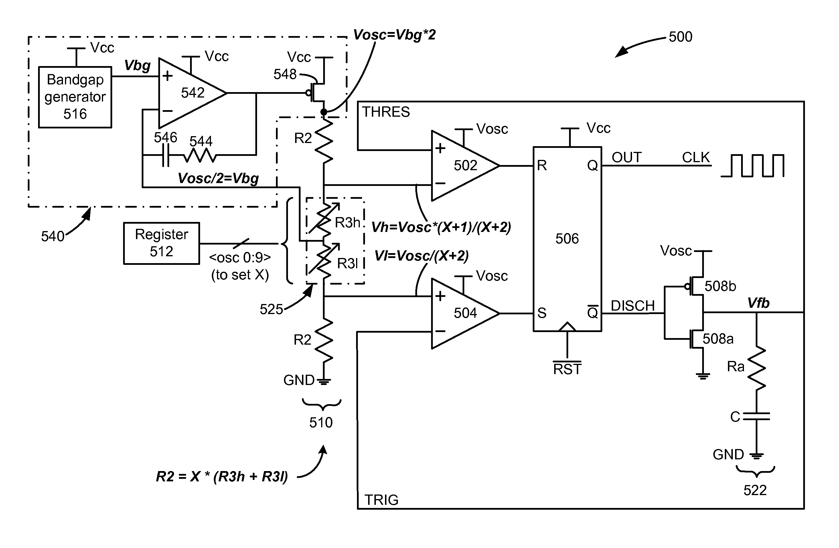 Integrated circuitry for generating a clock signal in an implantable medical device