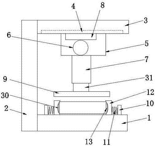 Machining and grinding device for flow guiding plate for new energy automobile