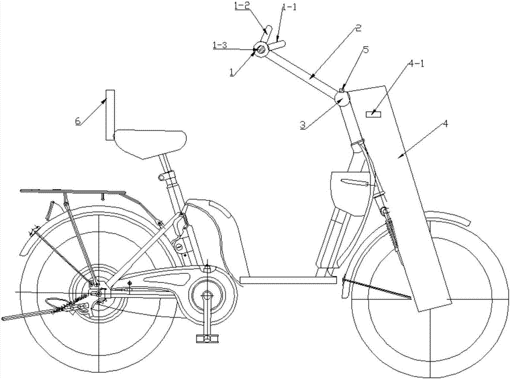 Front-and-rear driving bicycle with rotating type handles