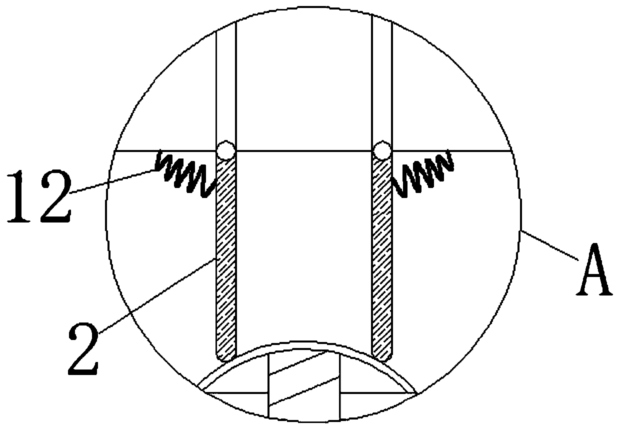 Device for utilizing dead load of concrete to eliminate gap of continuous wall