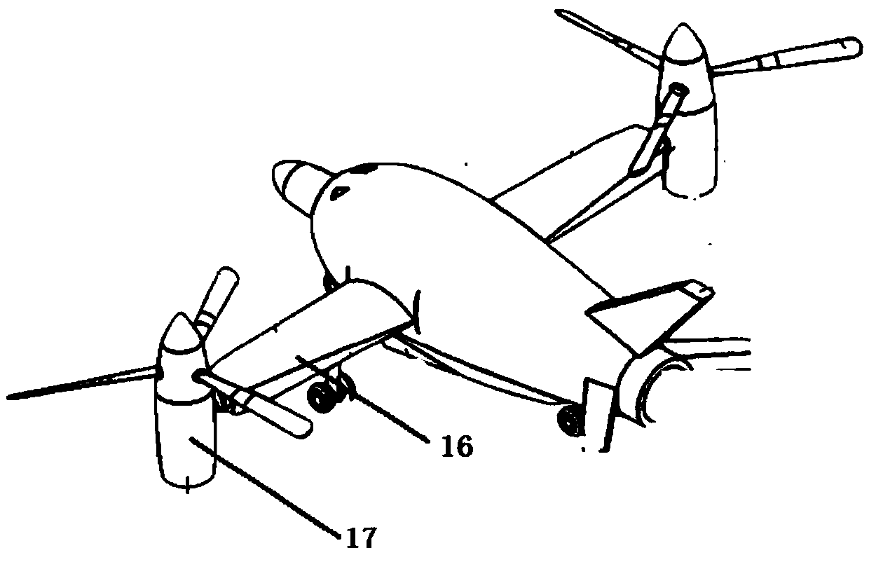 Tilting transmission device for fixing engine