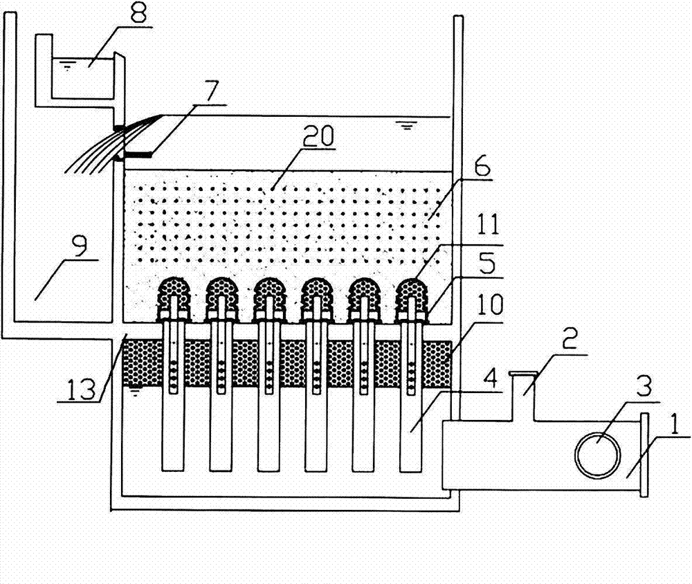 Flap aerated biological filter and wastewater treatment method thereof