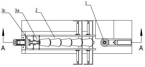 Automatic yarn bobbin feeding and discharging device with stable structure