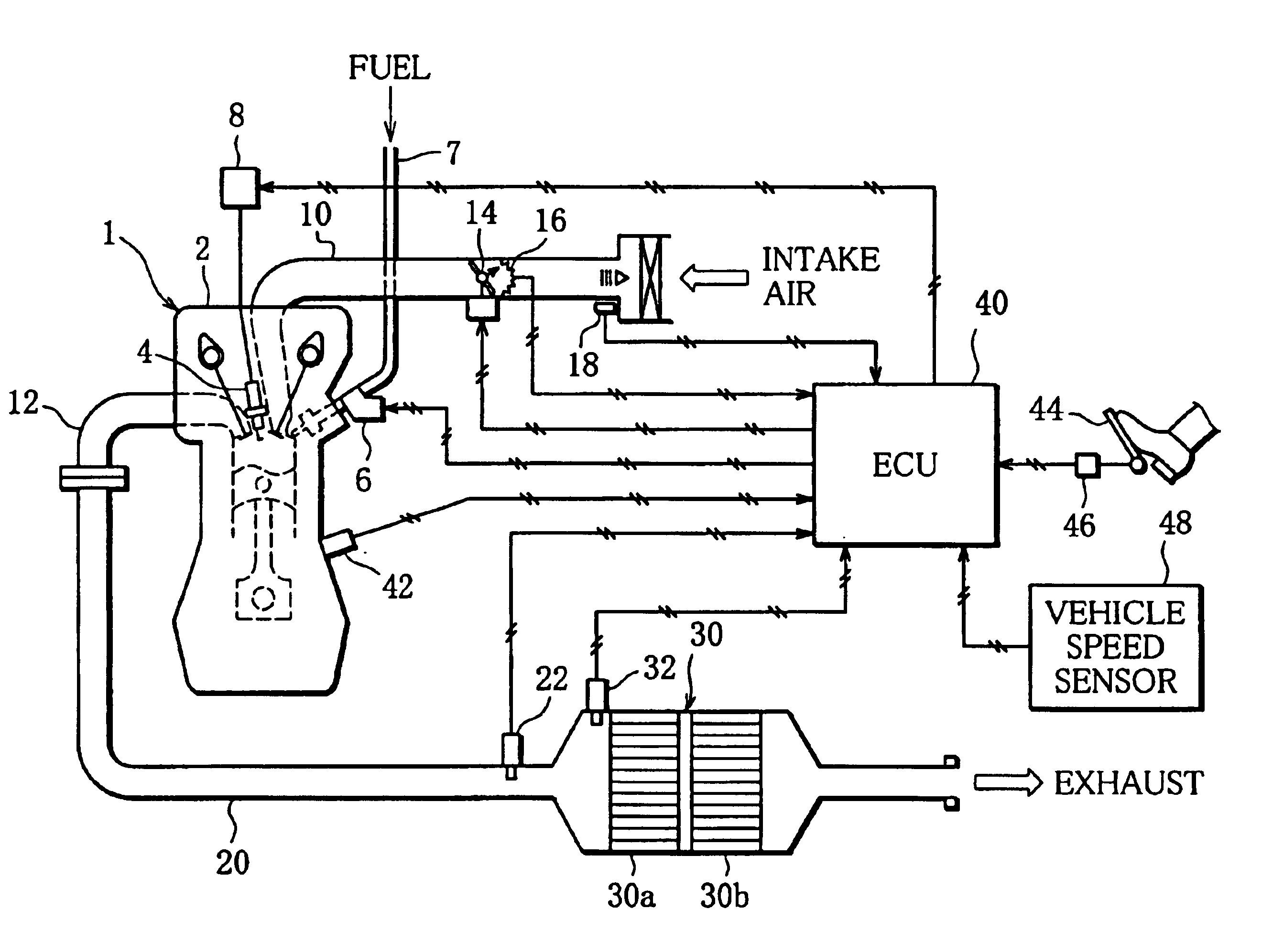 Exhaust emission control device of internal-combustion engine