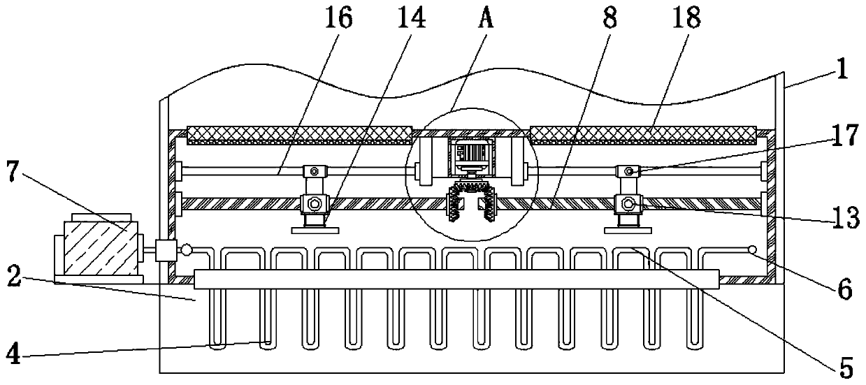 Pipeline structure capable of adjusting greenhouse temperature by utilizing earth energy