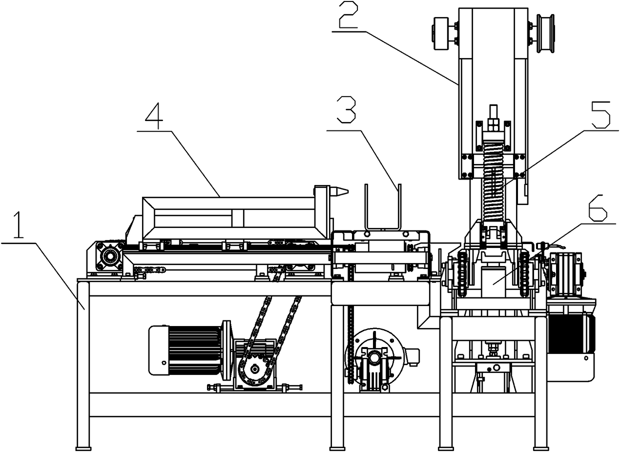 Reconsolidated bamboo or wood cold moulding press die assembling mechanism