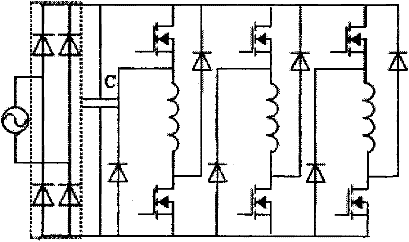 Method for diagnosing main circuit fault of power converter of switched reluctance motor