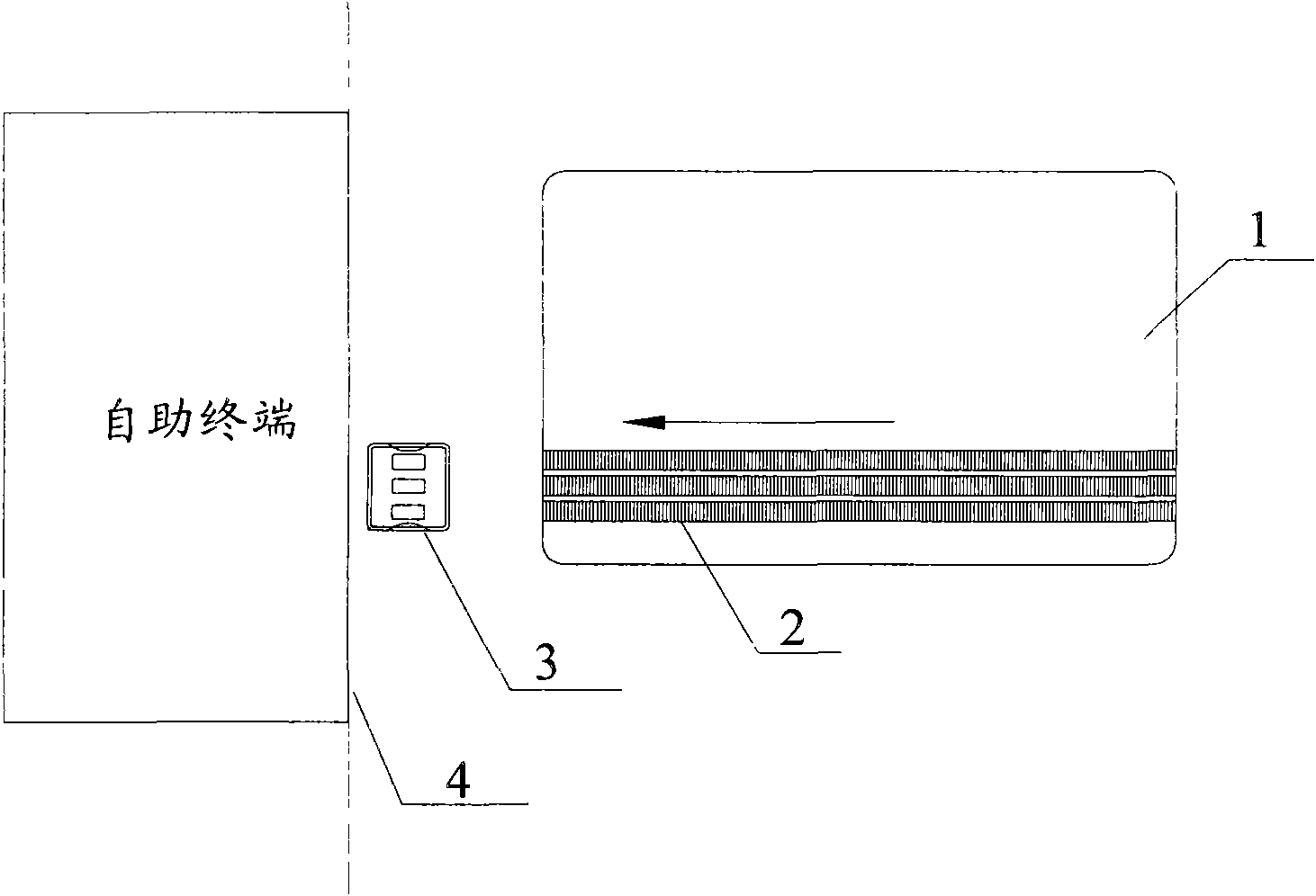 Card-reading magnetic head device and theftproof card reader of self-service terminal