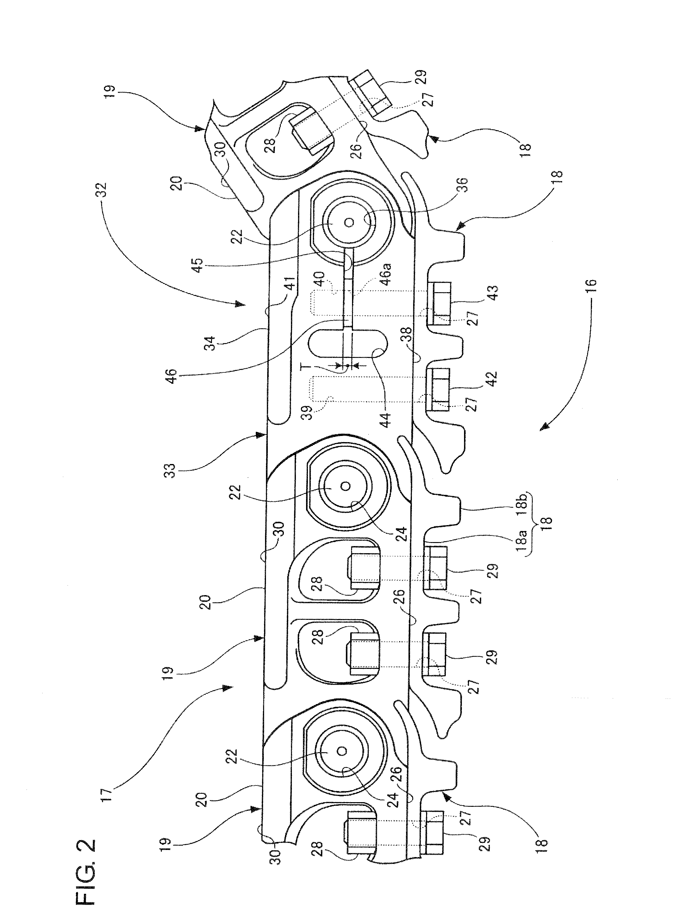 Crawler belt and master link for crawler belt