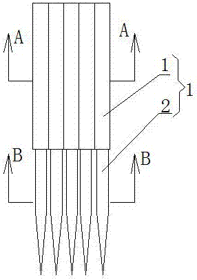 Compounded bristle with chemical fibers and tail fur, and brush