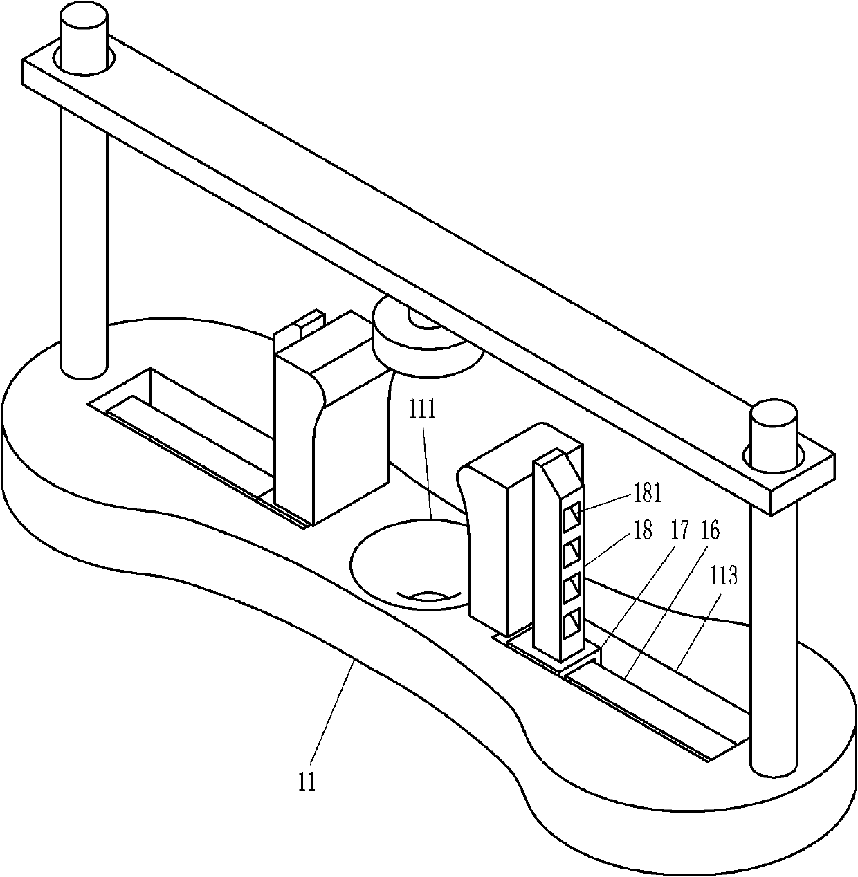 Adjustable bearing fixing device for ophthalmology department