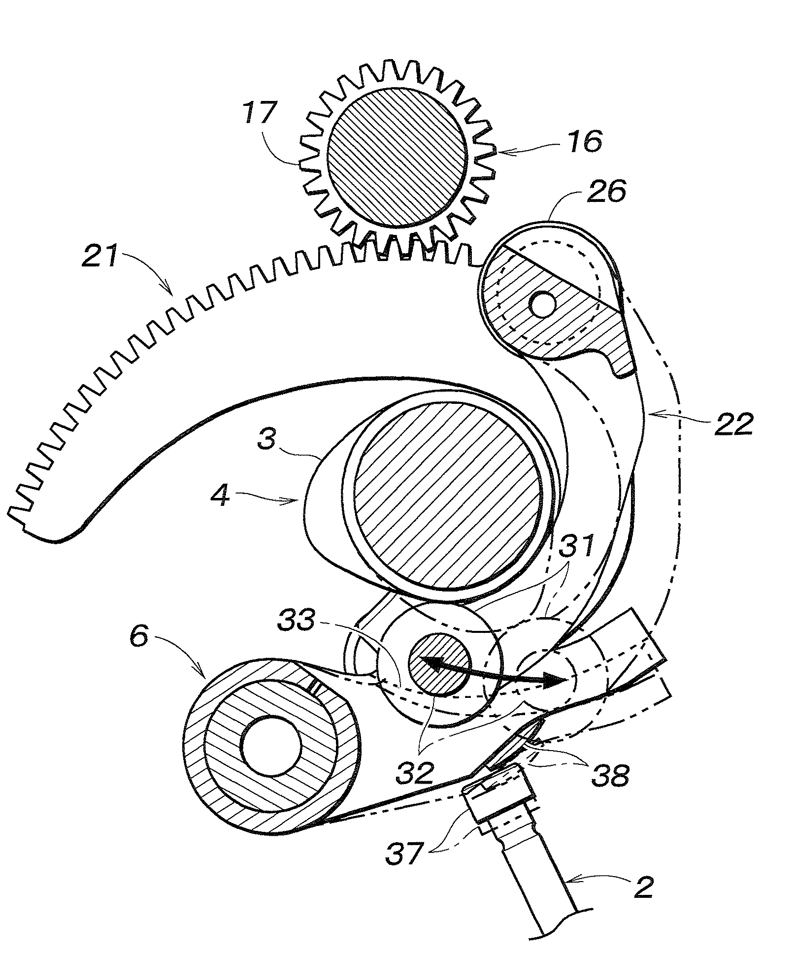 Variable valve opening property internal combustion engine