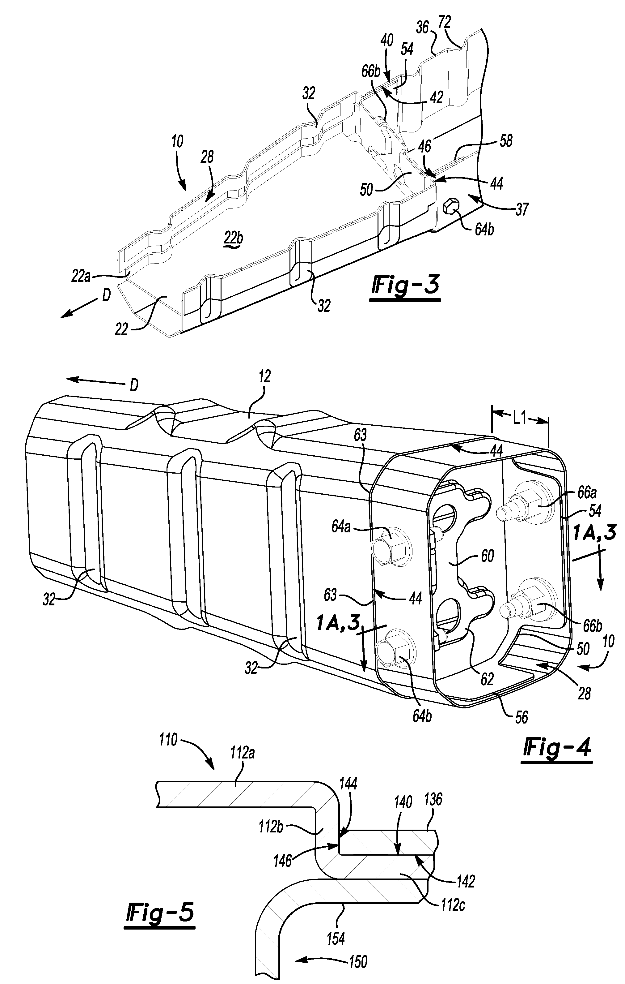 Efficient joint for vehicle energy-absorbing device